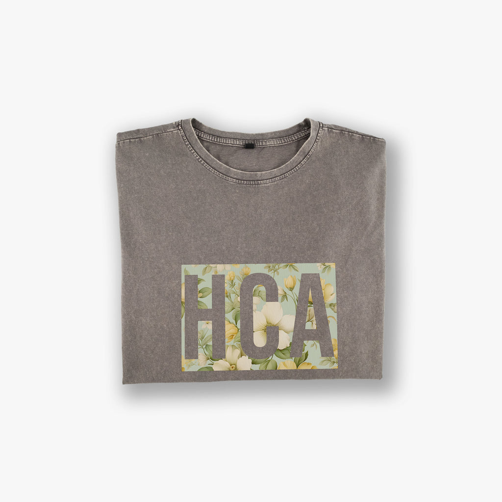 Oversized Acid Wash Tee - HCA Flowers