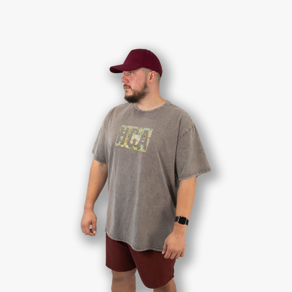 Oversized Acid Wash Tee - HCA Flowers