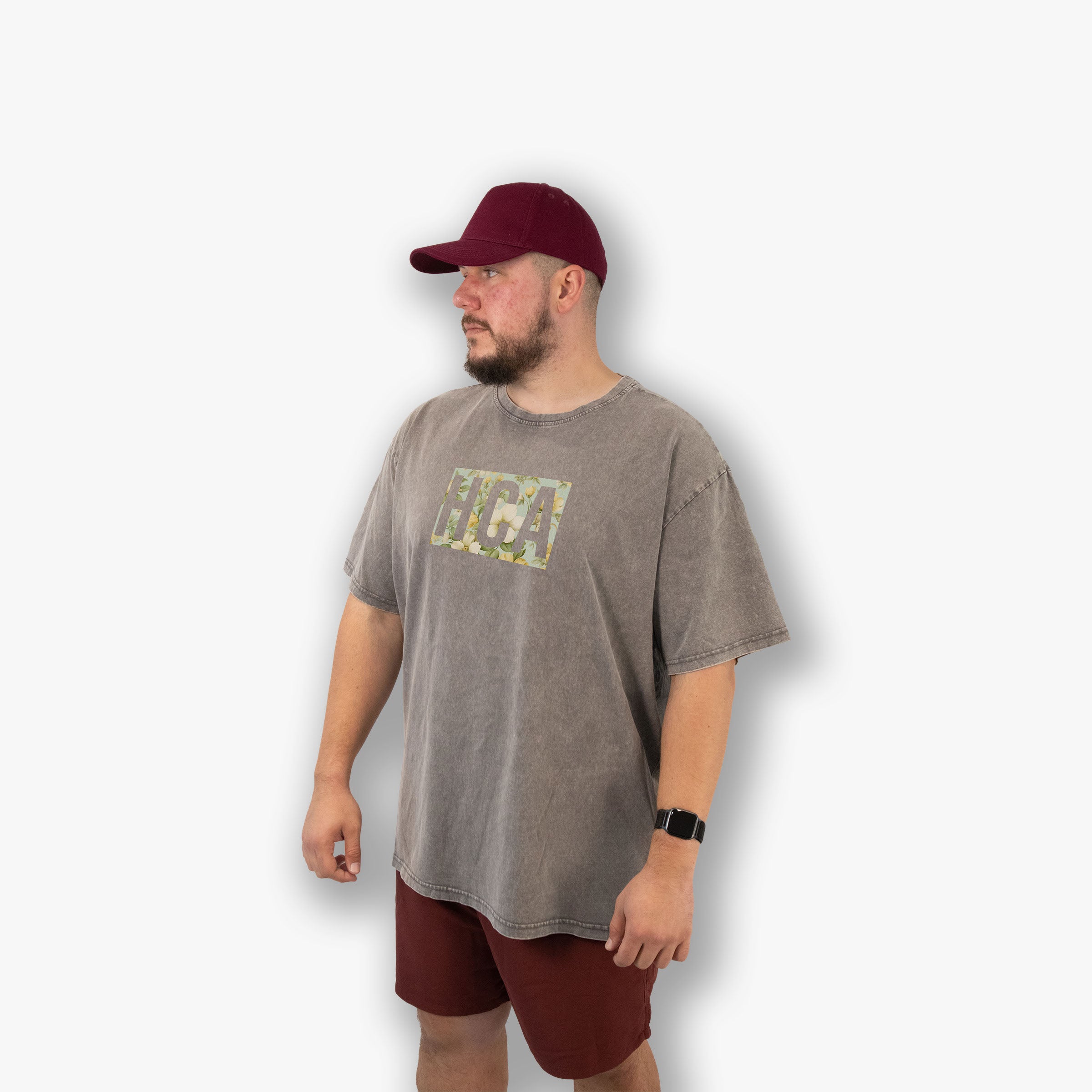 Oversized Acid Wash Tee - HCA Flowers