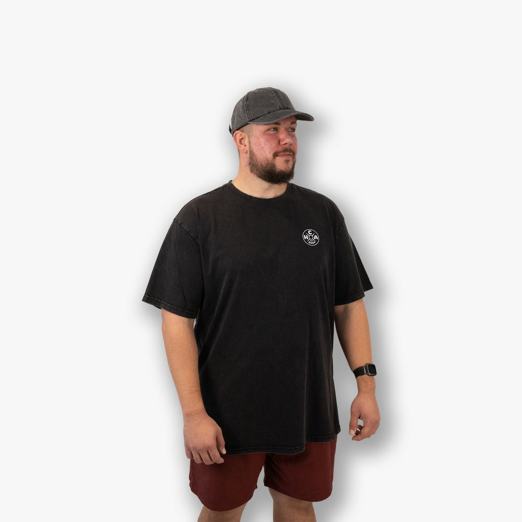 Oversized Acid Wash Tee - Logo