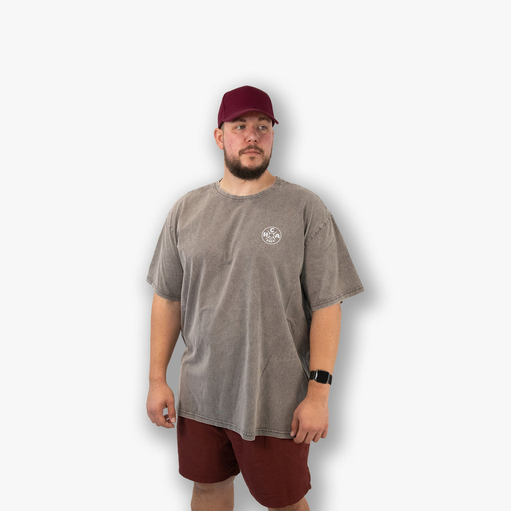 Oversized Acid Wash Tee - Logo