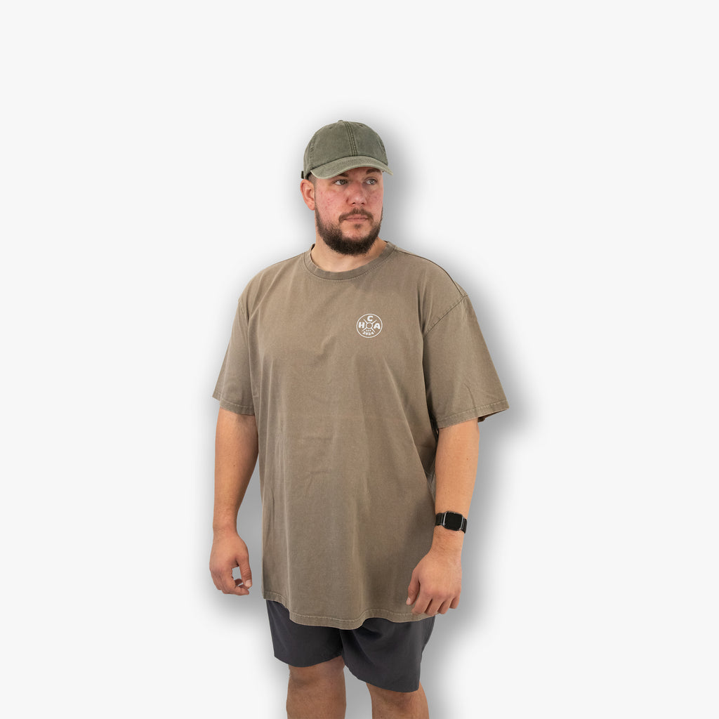 Oversized Acid Wash Tee - Logo