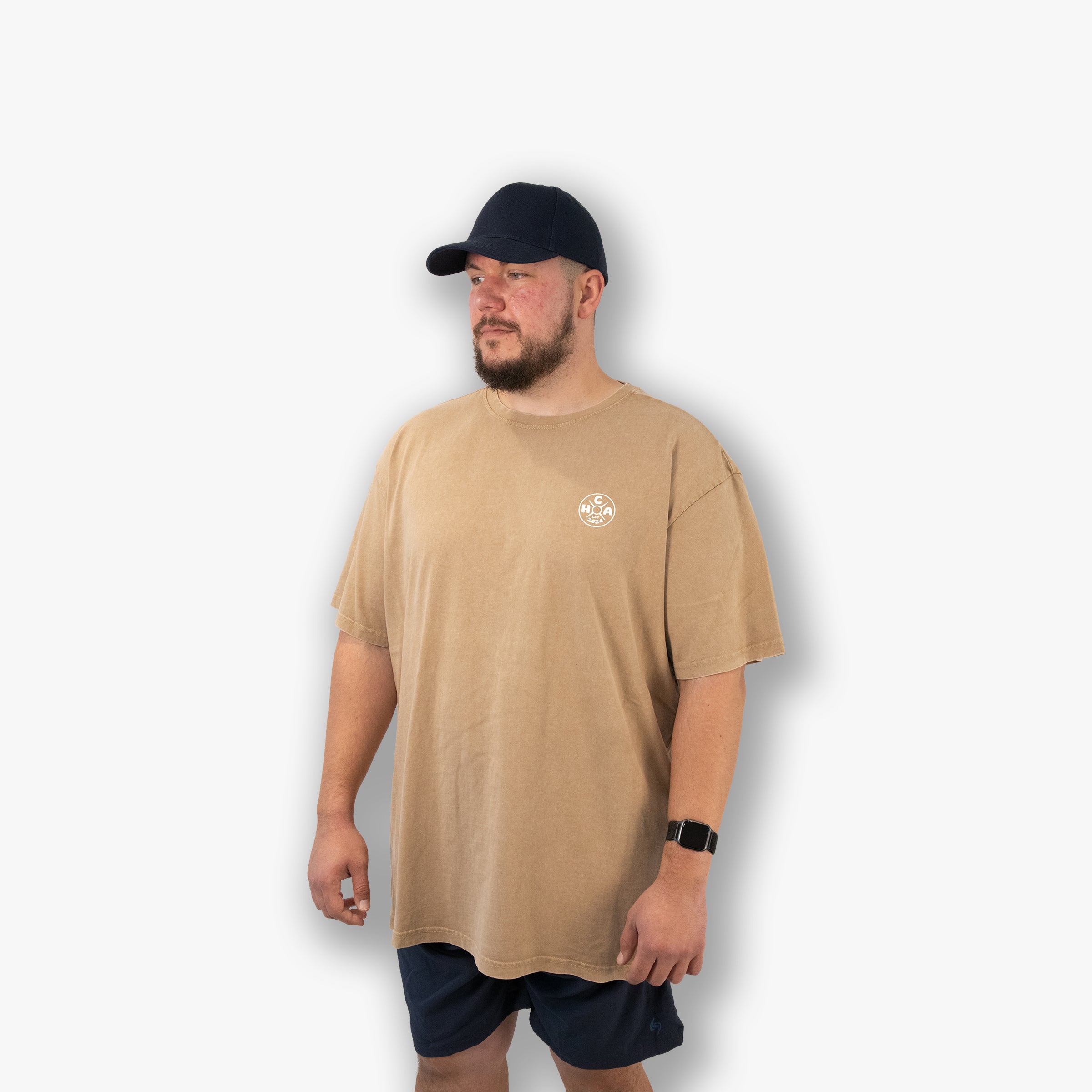 Oversized Acid Wash Tee - Logo
